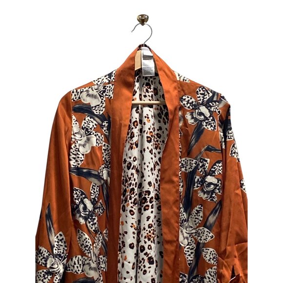 Chicos Reversible Kimono Cardigan Orange Size 1 (M) - Picture 7 of 15
